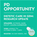 Dietetic Care in GDM: Research Update